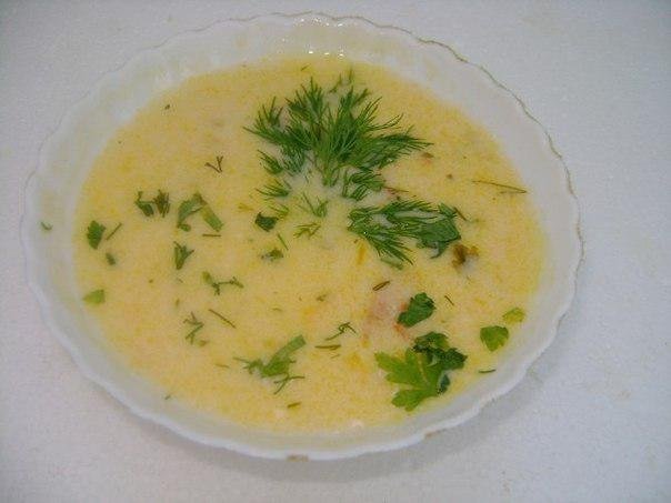 Суп из плавленых сырков в мультиварке