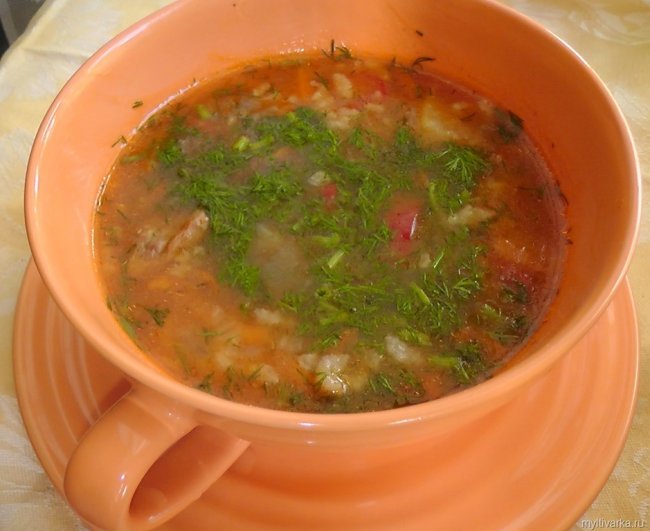 Суп-харчо из баранины в мультиварке
